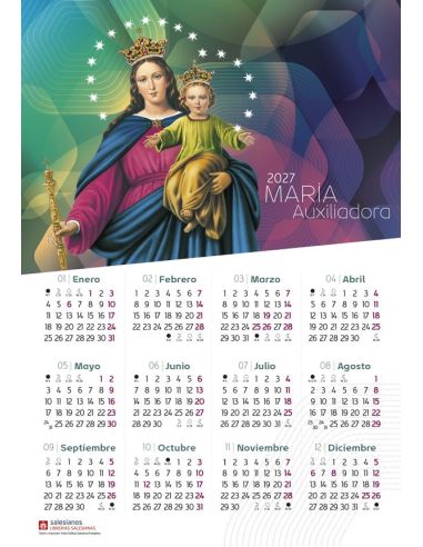 Calendario Mural Año Vista María Auxiliadora 2027