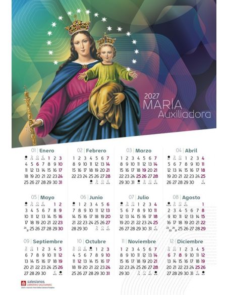 Calendario Mural Año Vista María Auxiliadora 2027