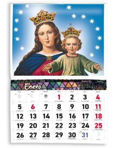 Calendario Faldilla María Auxiliadora 12 Meses 2026