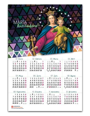 Calendario Mural Año Vista María Auxiliadora 2026